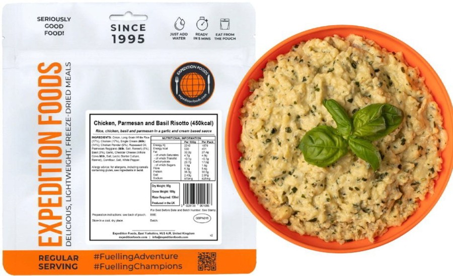 Equipment Expedition Foods Lunch/ Dinner | Expedition Foods Chicken Parmesan And Basil Risotto - 450Kcal White