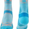 Clothing Bridgedale Socks | Bridgedale Womens Trail Run Ultralight T2 Coolmax Sport 3/4 Crew Socks Blue