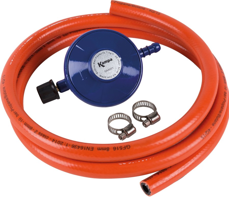 Camping Kampa (Dometic) Stove Accessories | Kampa Gas Regulator And Hose Pack Orange