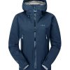 Clothing Rab Waterproof Jackets | Rab Womens Kangri Paclite Plus Jacket - Tempest Blue