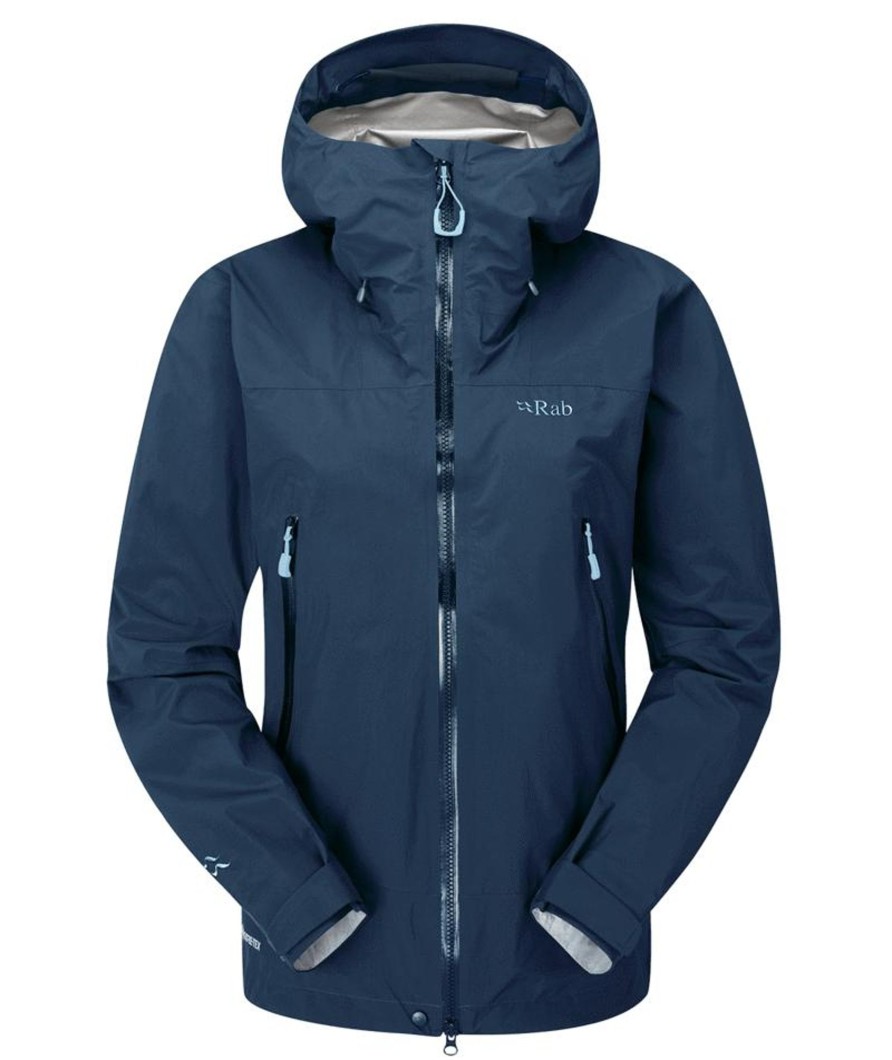 Clothing Rab Waterproof Jackets | Rab Womens Kangri Paclite Plus Jacket - Tempest Blue