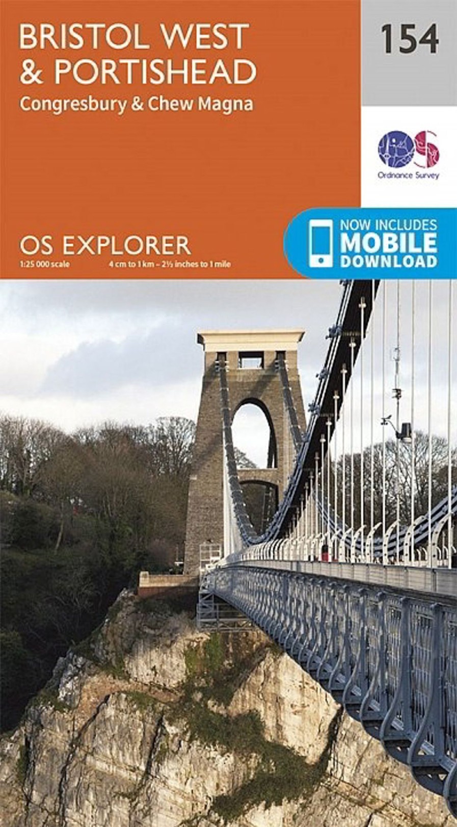 Equipment Ordnance Survey Maps And Books | Os Explorer Map 154 - Bristol West And Portishead Orange