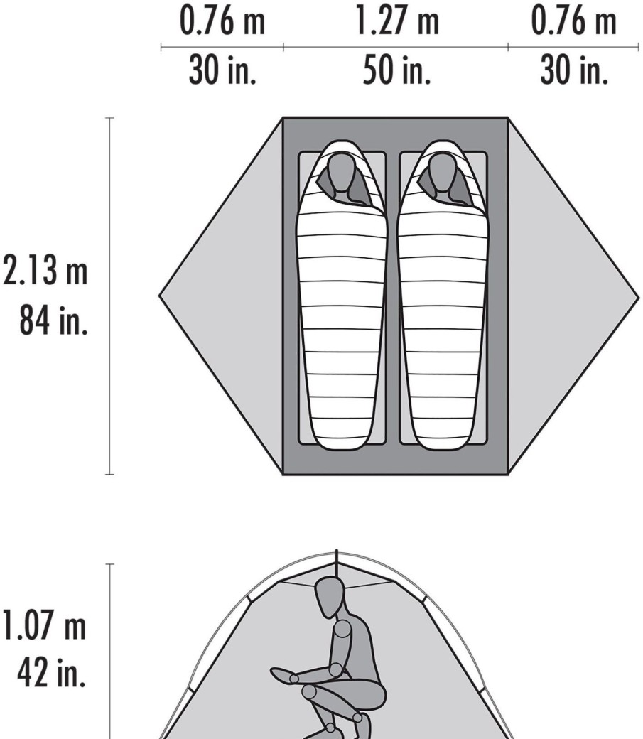 Camping MSR Backpacking & Lightweight Tents | Msr Access 2 Tent Green