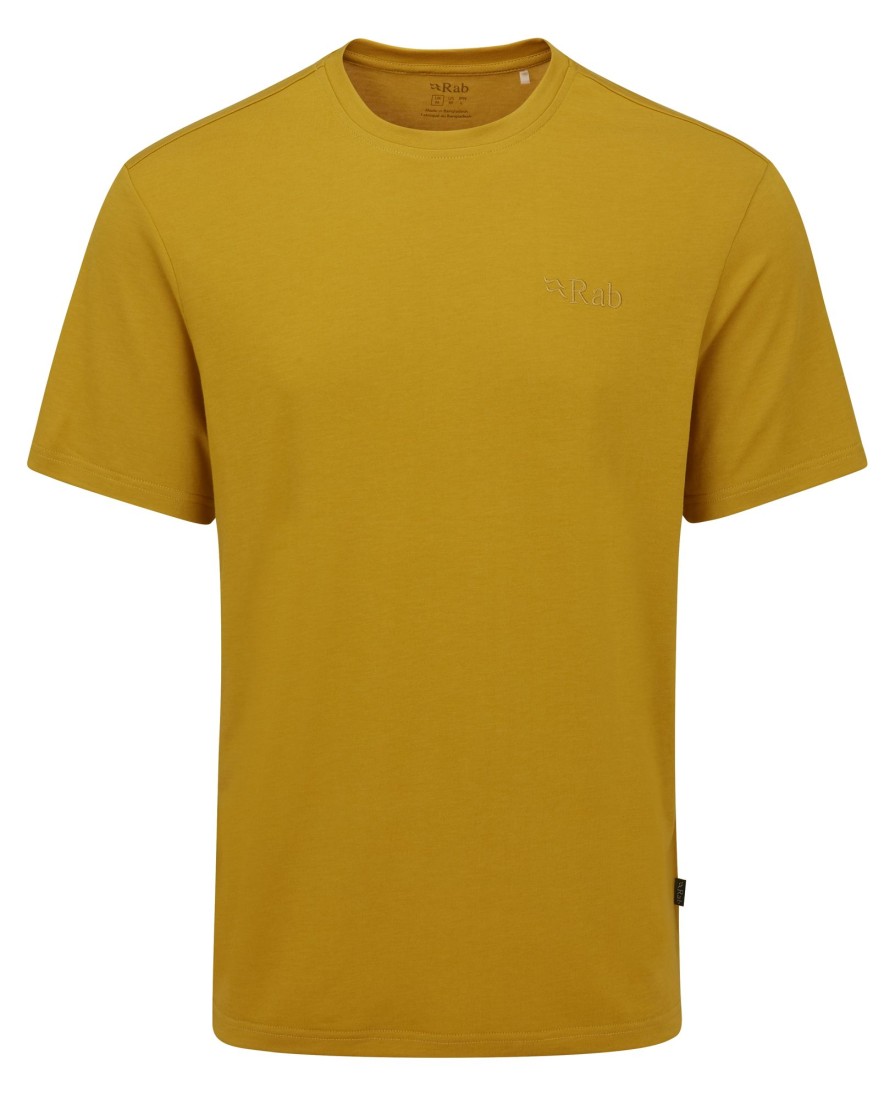 Clothing Rab T Shirts & Base Layers | Rab Mens Crimp Elevation Tee - Sahara Yellow