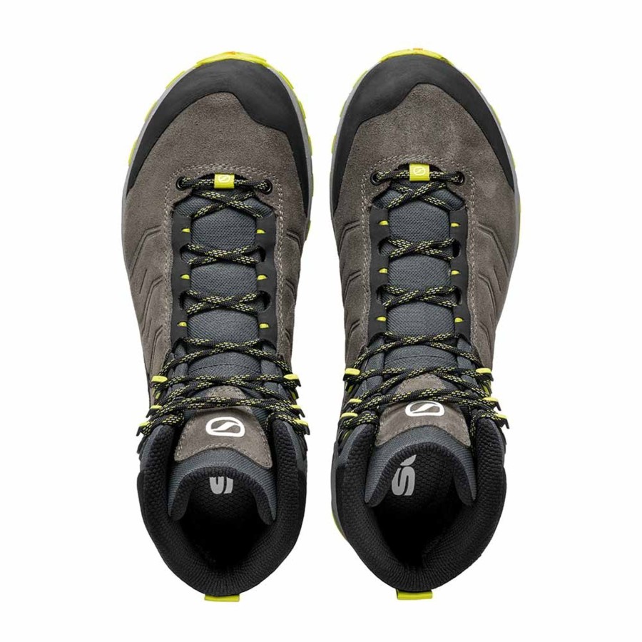 Footwear Scarpa Walking Boots | Scarpa Mens Rush Trk Gtx Boots - Titanium-Lime Grey