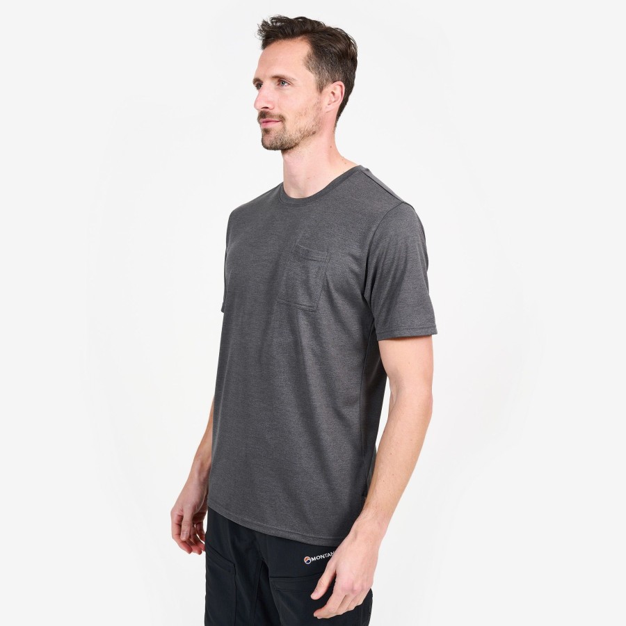 Clothing Montane T Shirts & Base Layers | Montane Mens Dart Pocket T- Shirt - Slate Grey