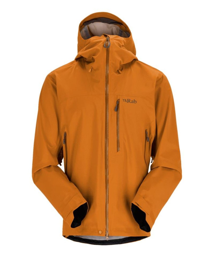 Clothing Rab Waterproof Jackets | Rab Mens Firewall Jacket - Marmalade Orange