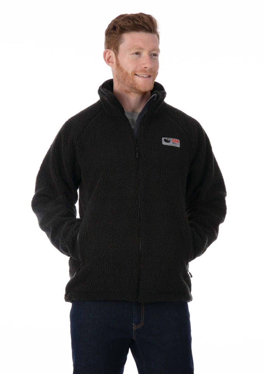 Clothing Rab Fleece & Mid Layer | Rab Mens Original Pile Jacket Black