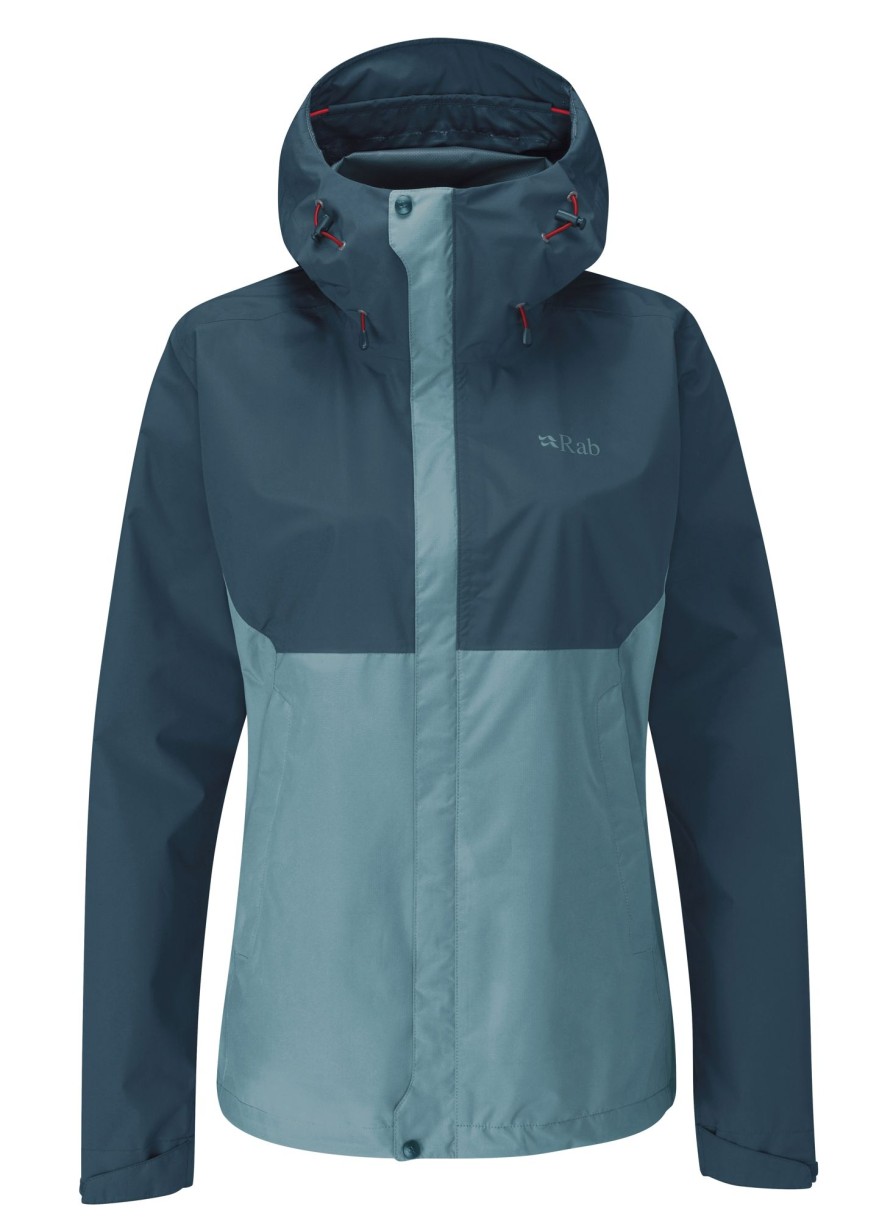 Clothing Rab Waterproof Jackets | Rab Womens Downpour Eco Jacket - Orion Citadel Blue