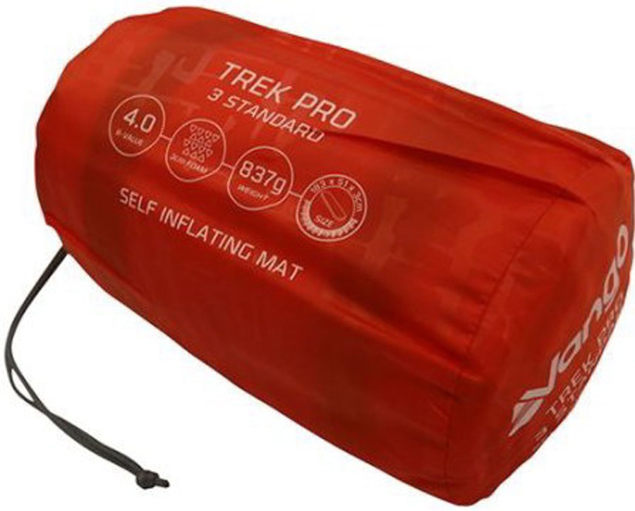 Camping Vango Backpacking & Lightweight Sleeping Mats | Vango Trek Pro 3 Self Inflating Mat - Regular - Tango Red