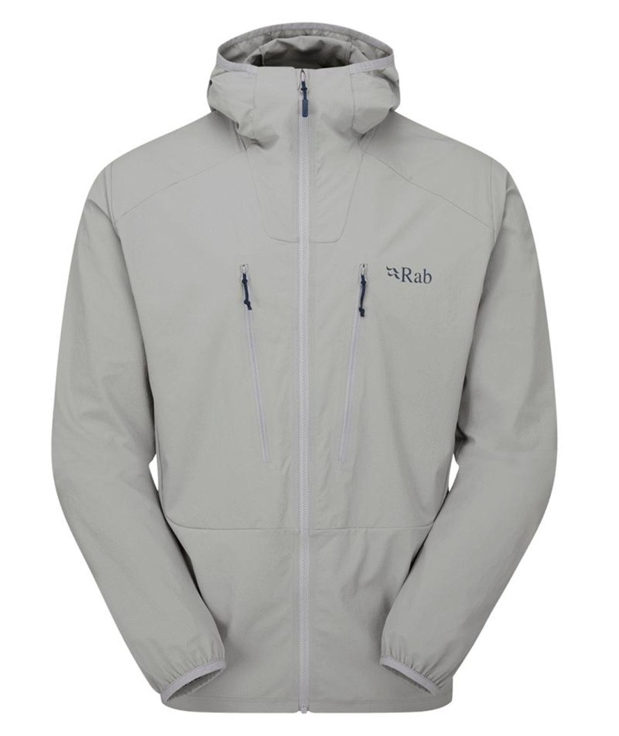 Clothing Rab Softshell Jackets | Rab Mens Borealis Jacket - Light Zinc Grey