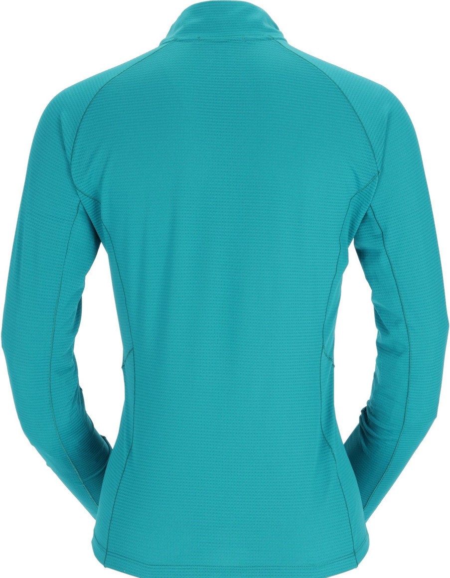 Clothing Rab T Shirts & Base Layers | Rab Womens Sonic Long Sleeved Zip-T - Ultramarine Blue