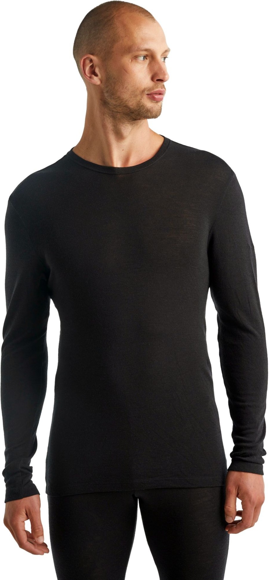 Clothing Icebreaker T Shirts & Base Layers | Icebreaker Mens 175 Everyday Long Sleeved Crewe Top Black