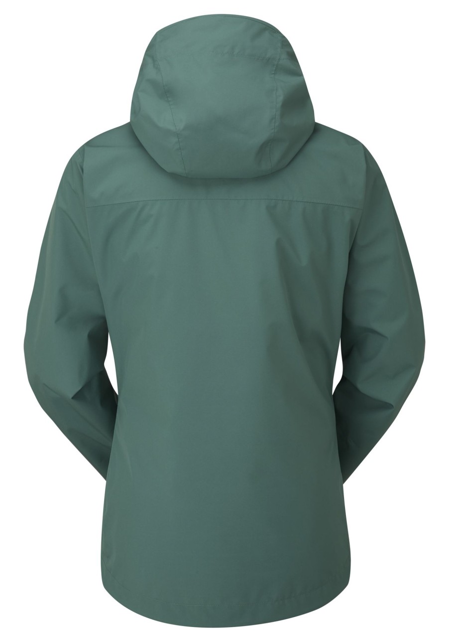 Clothing Rab Waterproof Jackets | Rab Womens Downpour Eco Jacket - Eucalyptus Green