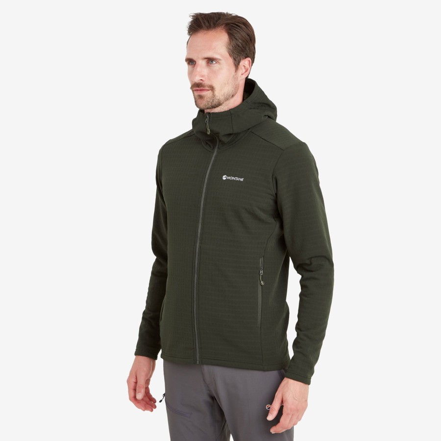 Clothing Montane Fleece & Mid Layer | Montane Mens Protium Xt Hoodie - Oak Green