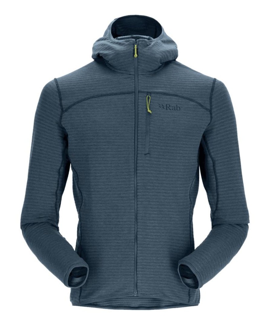 Clothing Rab Fleece & Mid Layer | Rab Mens Ascendor Light Hoody - Orion Blue