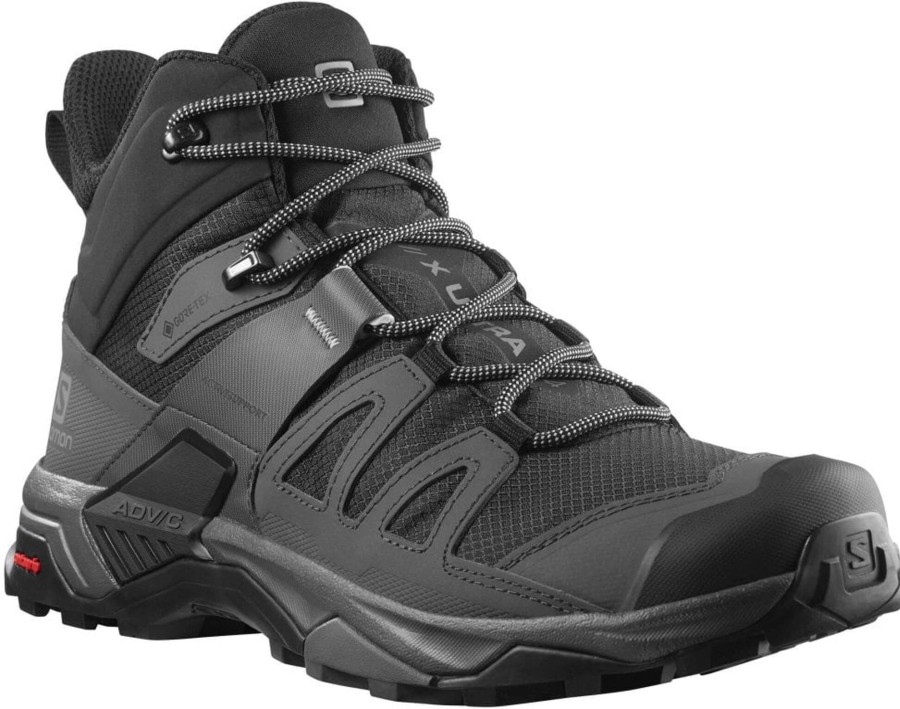 Footwear Salomon Mid Height Boots | Salomon Mens X Ultra 4 Mid Gtx Hiking Shoes Magnet-Pearl Blue Black