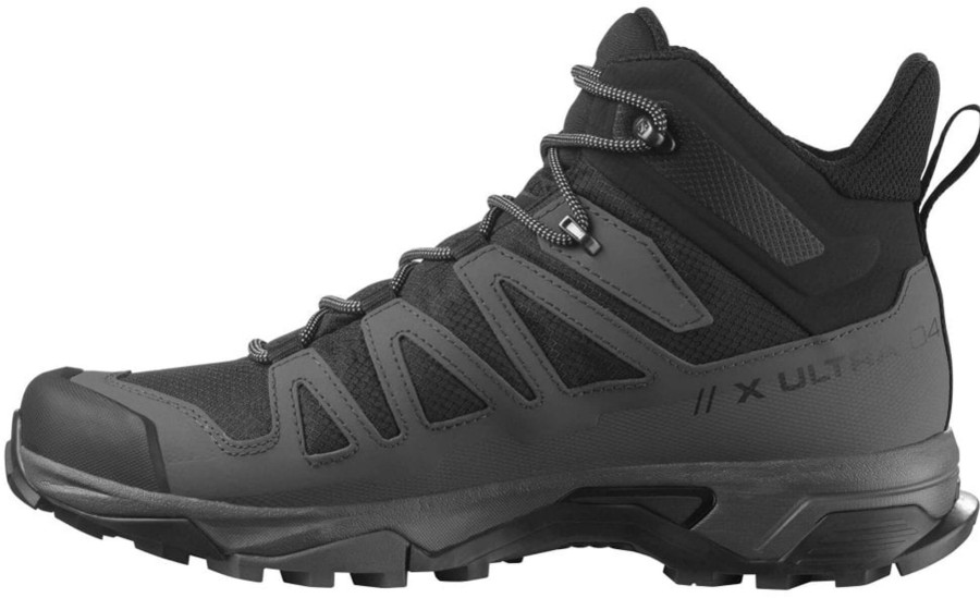 Footwear Salomon Mid Height Boots | Salomon Mens X Ultra 4 Mid Gtx Hiking Shoes Magnet-Pearl Blue Black