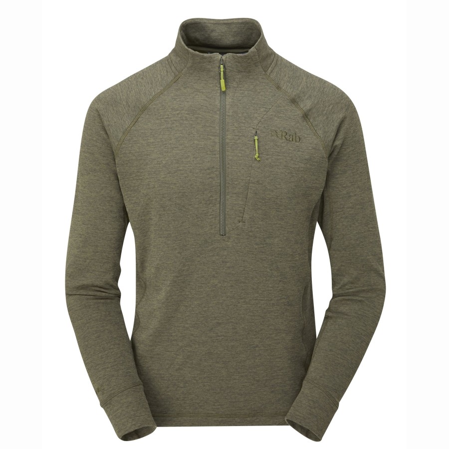 Clothing Rab Fleece & Mid Layer | Rab Mens Nexus Pull-On - Light Khaki Green