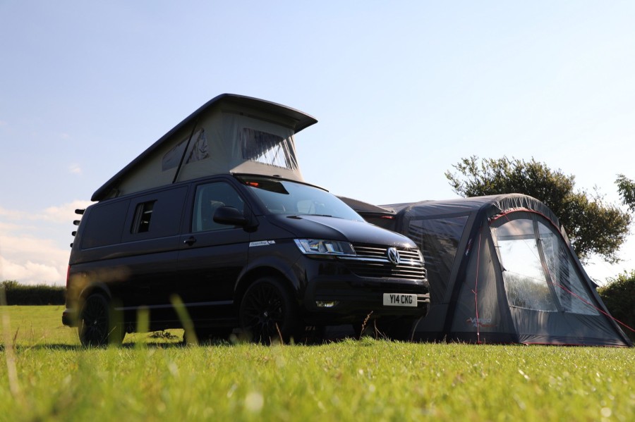 Camping Vango Driveaway Van Awnings | Vango Galli Cc Air Low Driveaway Awning Grey