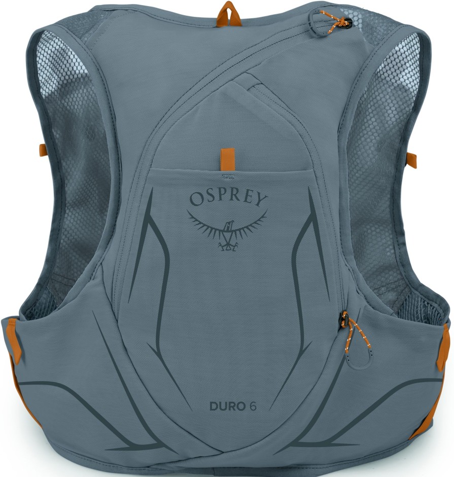 Rucksacks Osprey Fast & Light Rucksacks And Vests | Osprey Duro 6 With Flasks - Phantom Toffee Orange Grey