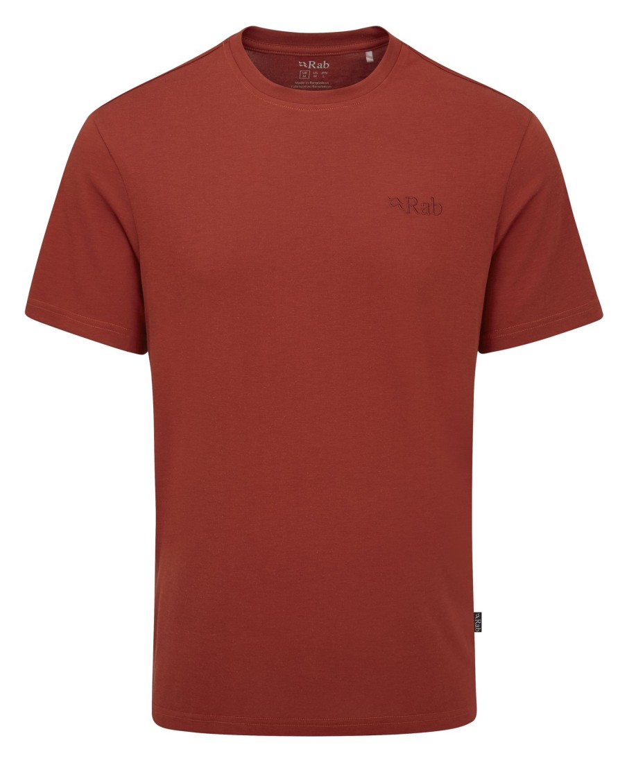 Clothing Rab T Shirts & Base Layers | Rab Mens Crimp Elevation Tee - Tuscan Red