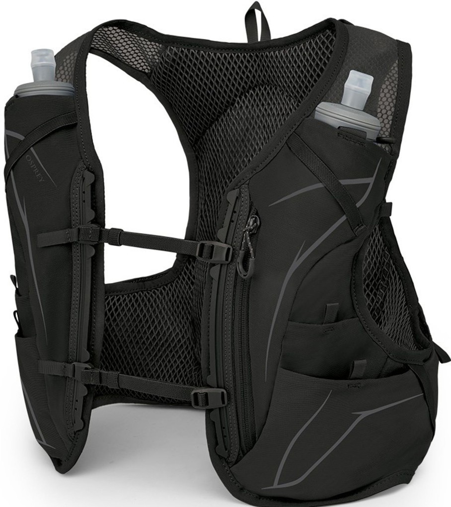 Rucksacks Osprey Fast & Light Rucksacks And Vests | Osprey Duro 6 With Flasks - Dark Charcoal Grey