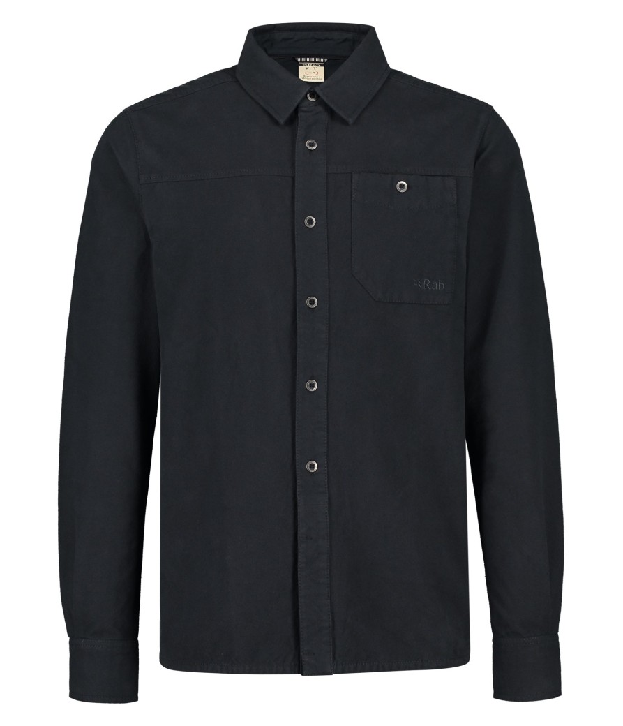 Clothing Rab Shirts | Rab Mens Boundary Shirt - Ebony Black