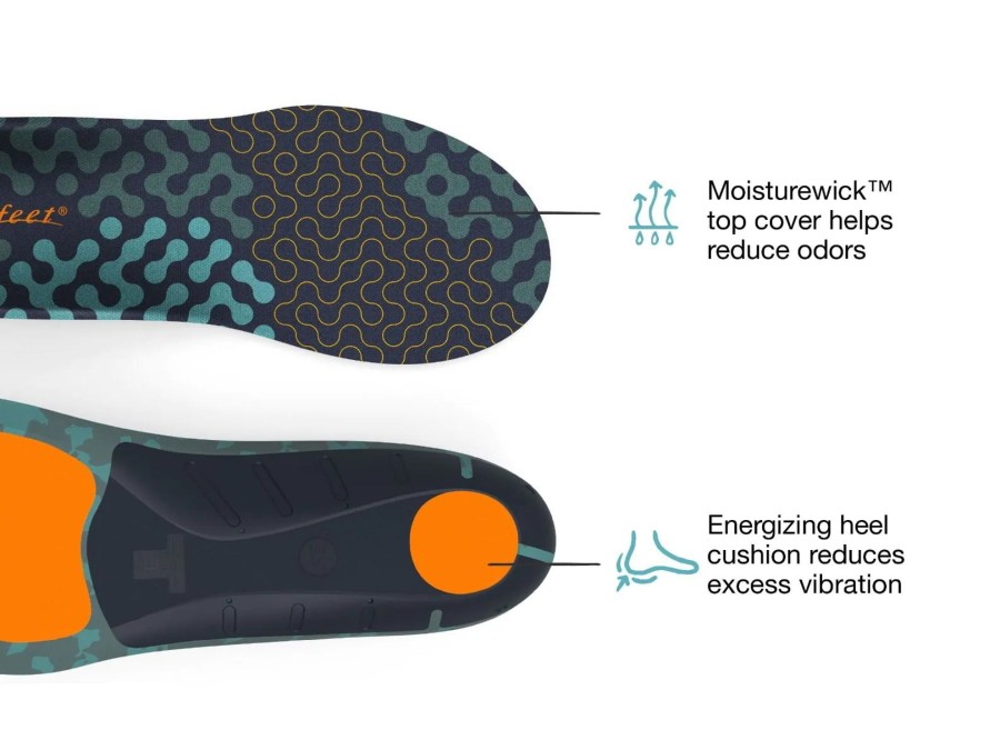 Footwear Superfeet Footbeds & Insoles | Superfeet Active Cushion High Arch Insoles Blue