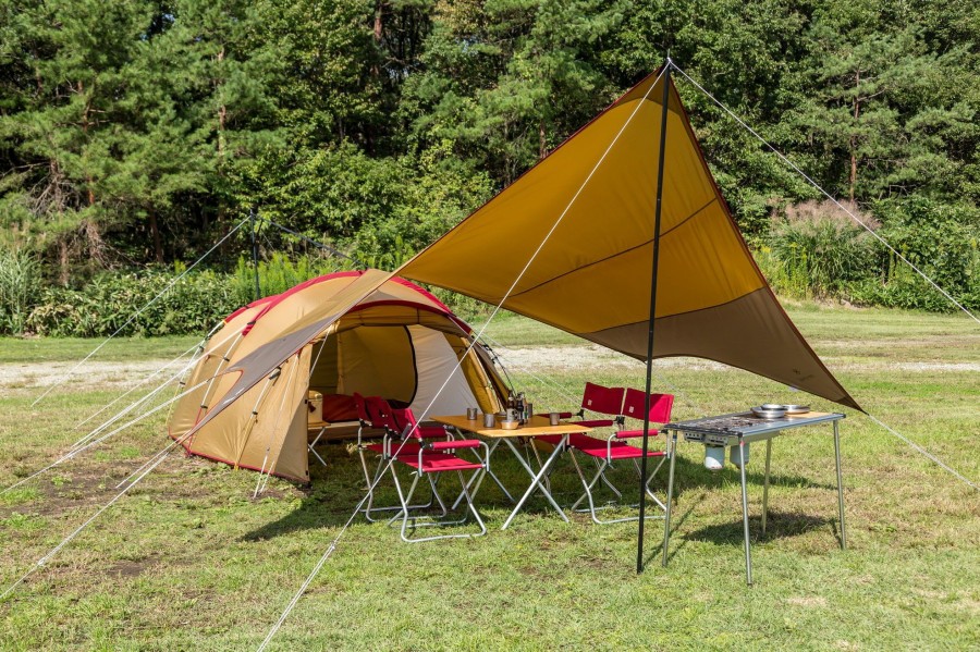 Camping Snowpeak Family & Leisure Tents | Snow Peak Entry Pack Tt Tent And Tarp Brown