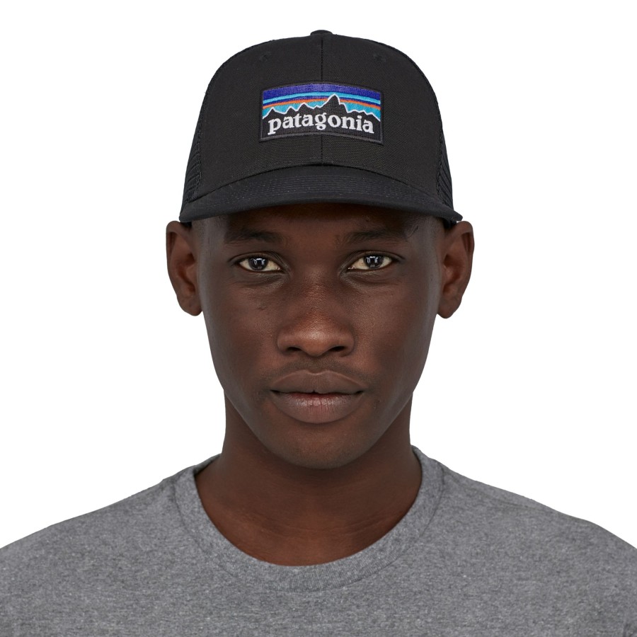 Clothing Patagonia Hats | Patagonia P-6 Logo Trucker Hat Black