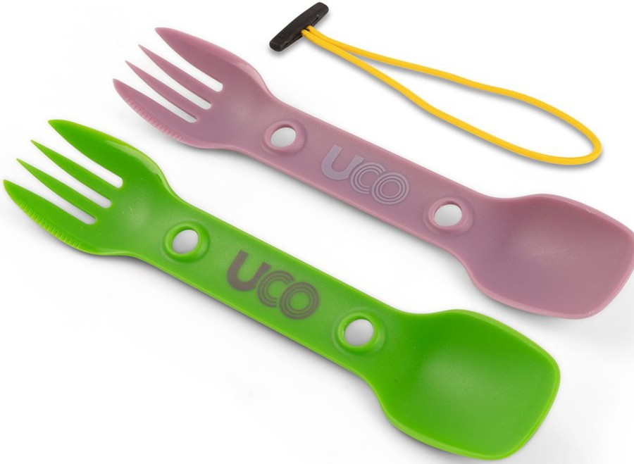 Camping UCO Plates, Bowls, Cups & Utensils | Uco Eco Utility Spork 2Pk - Forest-Lush Green