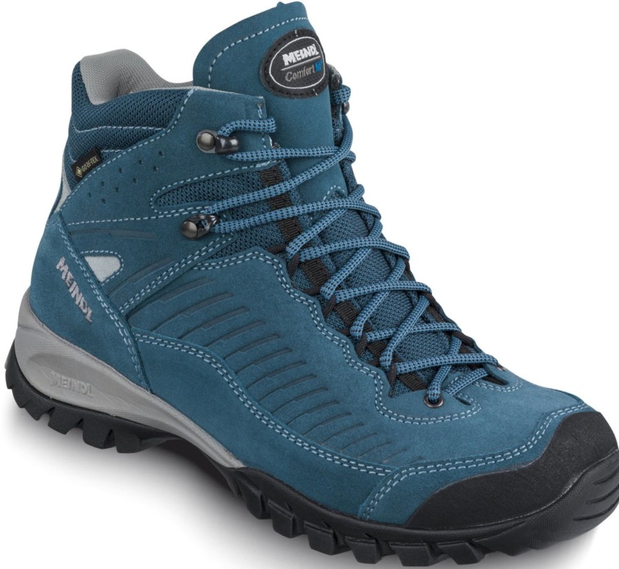 Footwear Meindl Mid Height Boots | Meindl Womens Salo Mid Gtx Boots - Jeans-Light Grey Blue