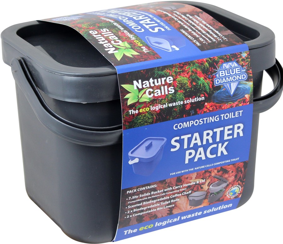 Camping Outdoor Revolution Other Camping Accessories | Blue Diamond Composting Toilet Starter Pack Set Black