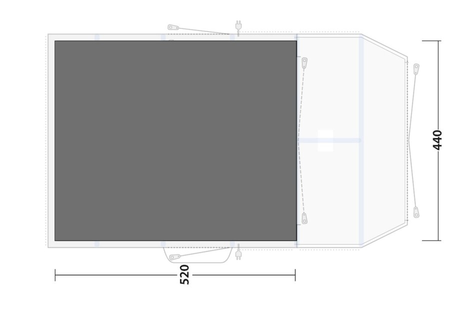 Camping Outwell Footprints & Floors | Outwell Knoxville 7Sa Footprint Grey