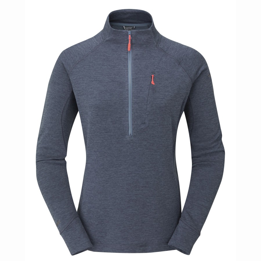 Clothing Rab Fleece & Mid Layer | Rab Womens Nexus Pull-On - Steel Grey