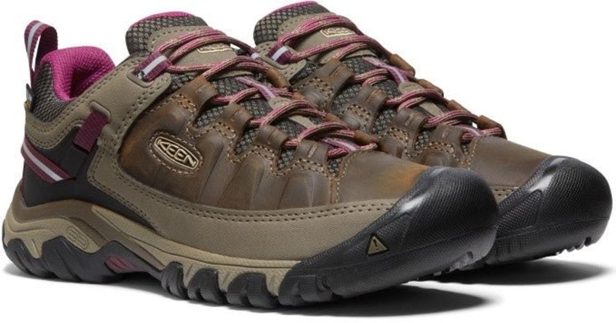 Footwear Keen Walking Shoes | Keen Womens Targhee Iii Waterproof Shoes - Weiss-Boysenberry Brown