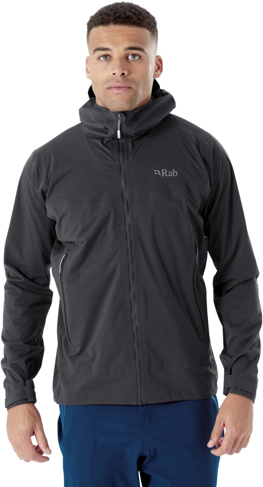 Clothing Rab Softshell Jackets | Rab Mens Kinetic 2.0 Jacket - Beluga Black