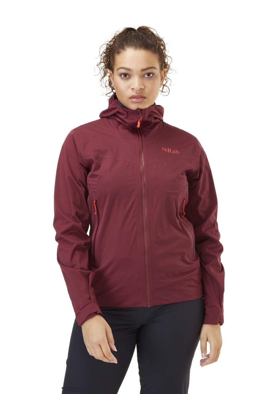 Clothing Rab Softshell Jackets | Rab Womens Kinetic 2.0 Jacket - Deep Heather Purple