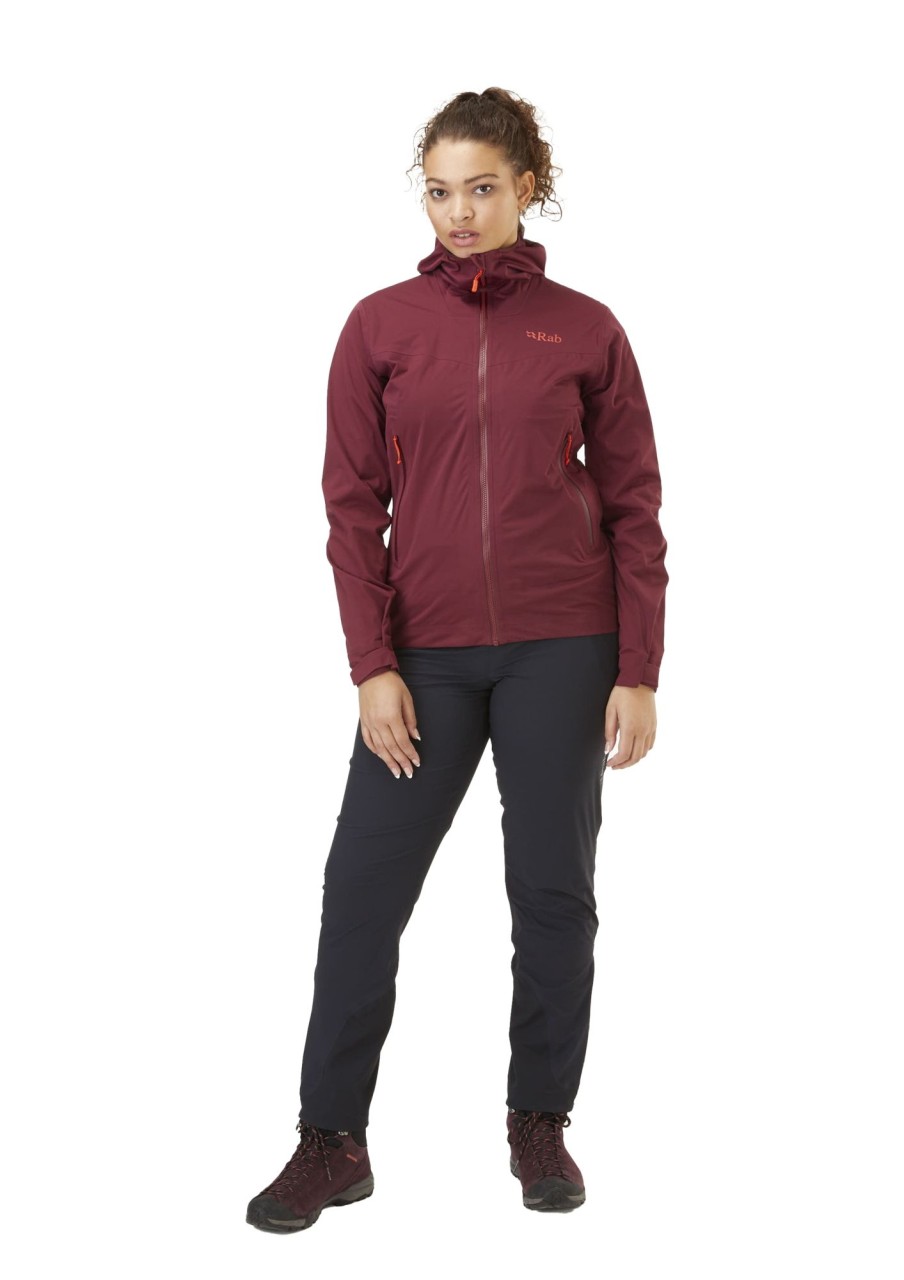 Clothing Rab Softshell Jackets | Rab Womens Kinetic 2.0 Jacket - Deep Heather Purple