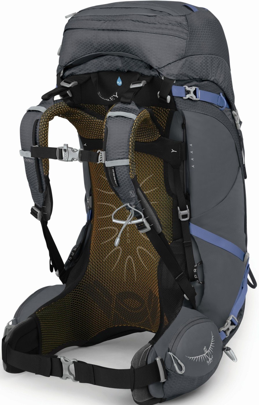 Rucksacks Osprey Backpacking Packs | Osprey Womens Aura Ag 50 Rucksack - Tungsten Grey