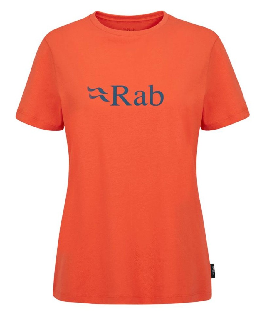 Clothing Rab T Shirts & Base Layers | Rab Womens Tuku Logo Tee Grapefruit Red