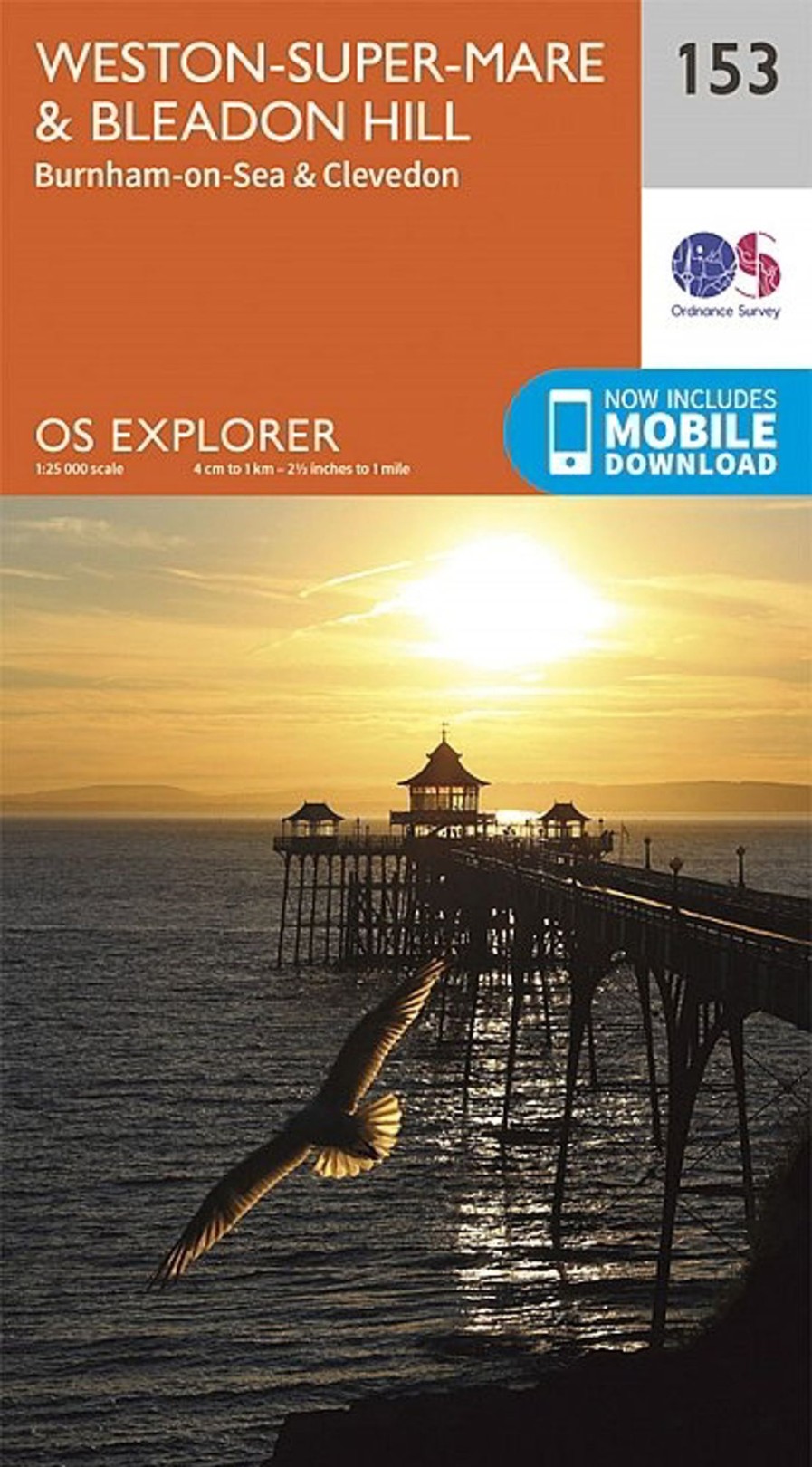 Equipment Ordnance Survey Maps And Books | Os Explorer Map 153 - Weston-Super-Mare And Bleadon Hill Orange