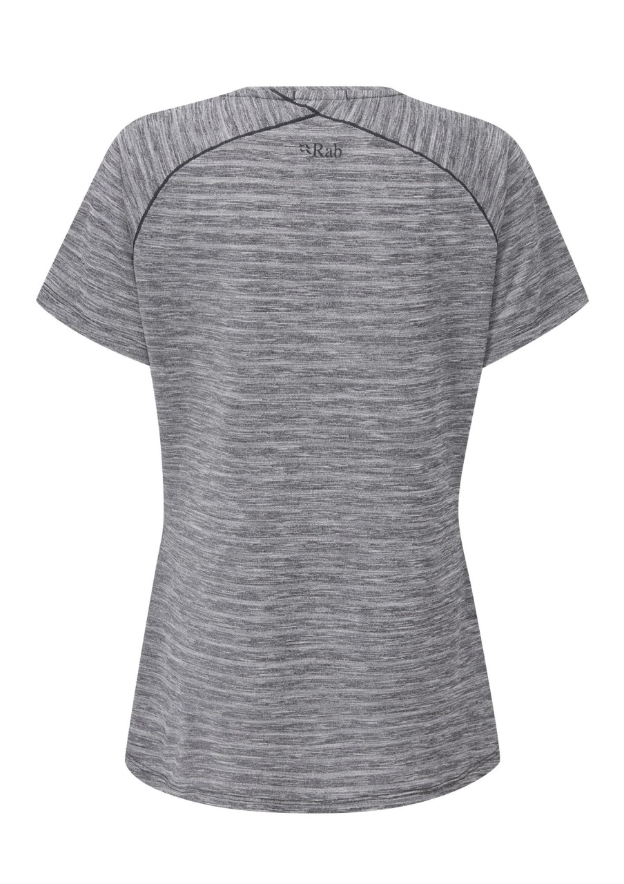 Clothing Rab T Shirts & Base Layers | Rab Womens Wisp Tee - Ebony Marl Grey