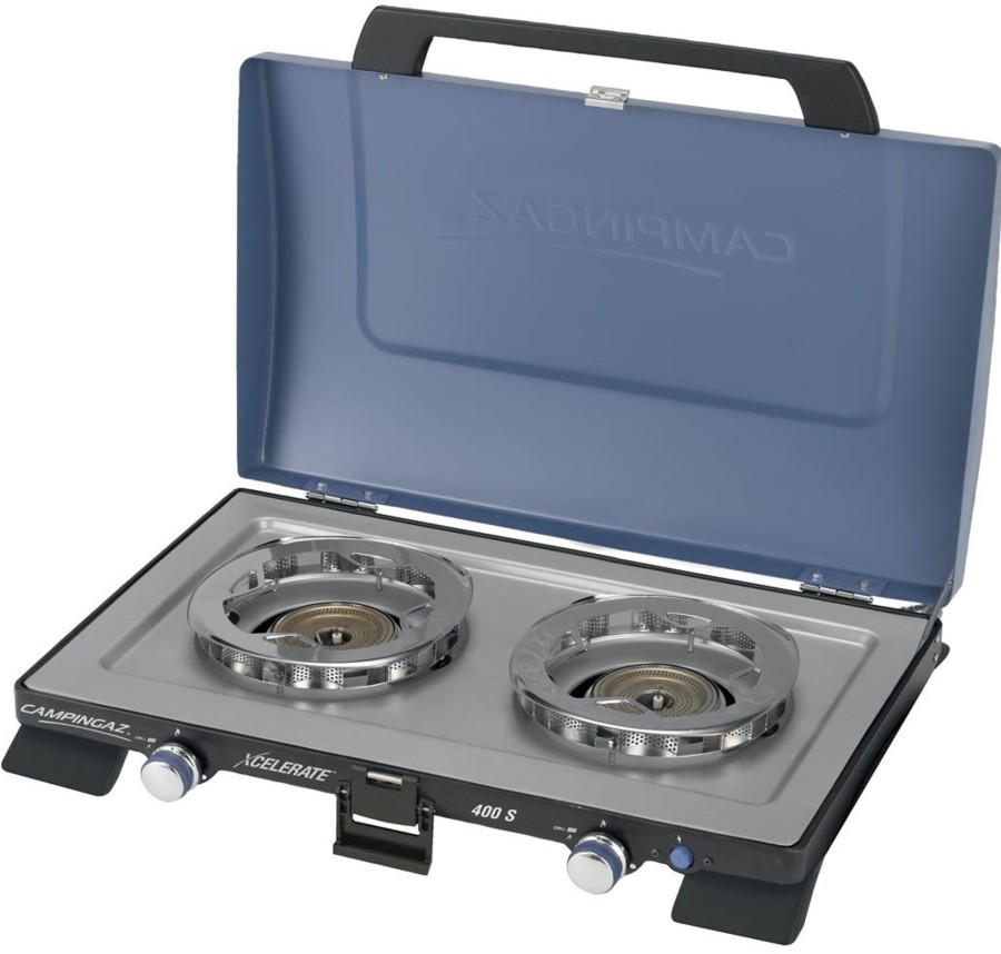 Camping Campingaz Family & Group Stoves | Campingaz Xcelerate Series 400 S Double Burner Stove Blue