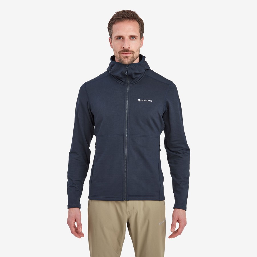 Clothing Montane Fleece & Mid Layer | Montane Mens Protium Hoodie - Eclipse Blue