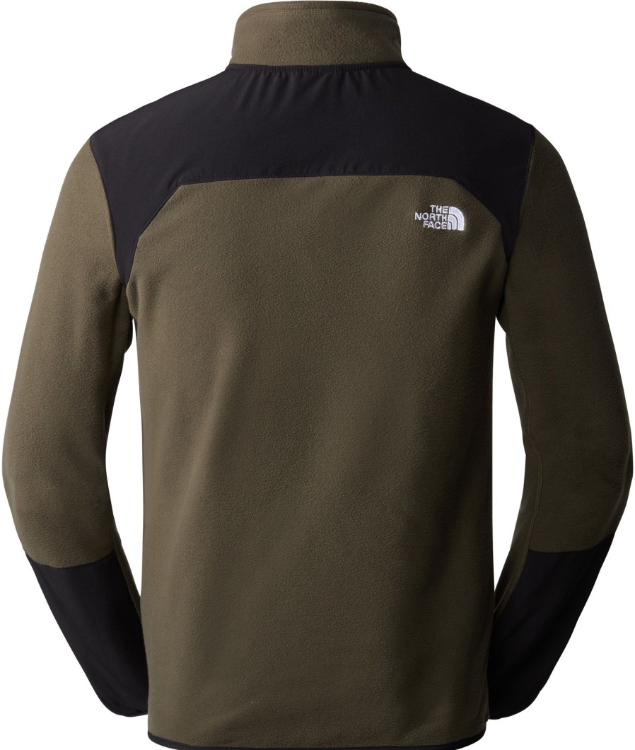 Clothing The North Face Fleece & Mid Layer | The North Face Mens Glacier Pro Full Zip - New Taupe Tnf Black Green