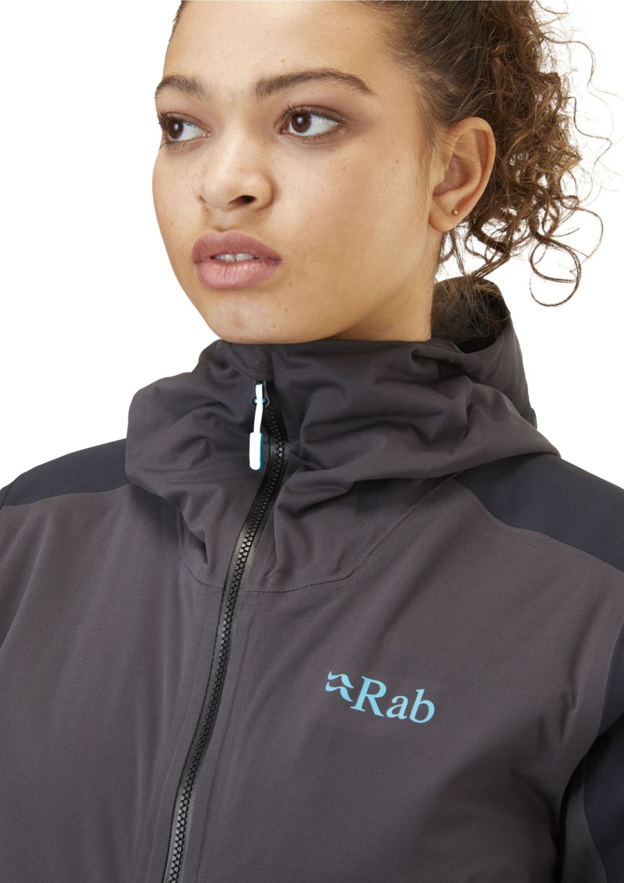 Clothing Rab Softshell Jackets | Rab Womens Kinetic Alpine 2.0 Jacket - Anthracite Grey