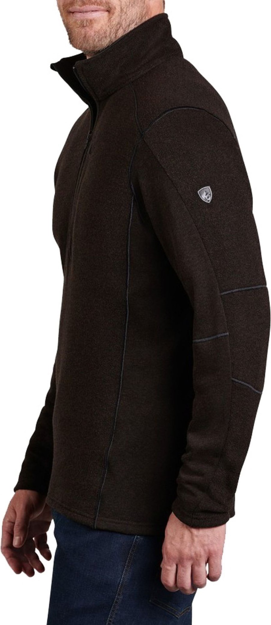 Clothing Kuhl Fleece & Mid Layer | Kuhl Mens Interceptr 1/4 Zip Fleece - Charcoal Brown