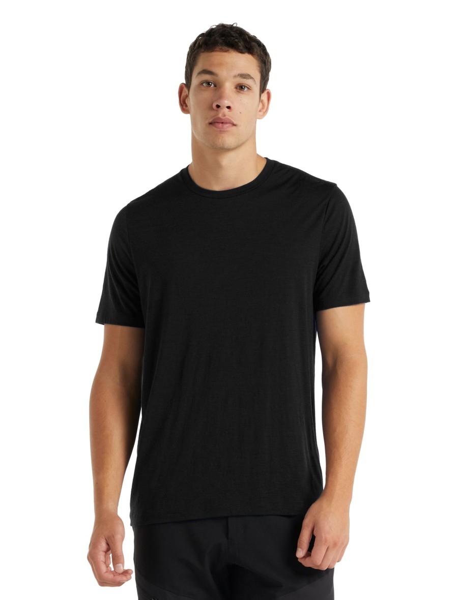 Clothing Icebreaker T Shirts & Base Layers | Icebreaker Mens Tech Lite Ii Short Sleeved Tee Black